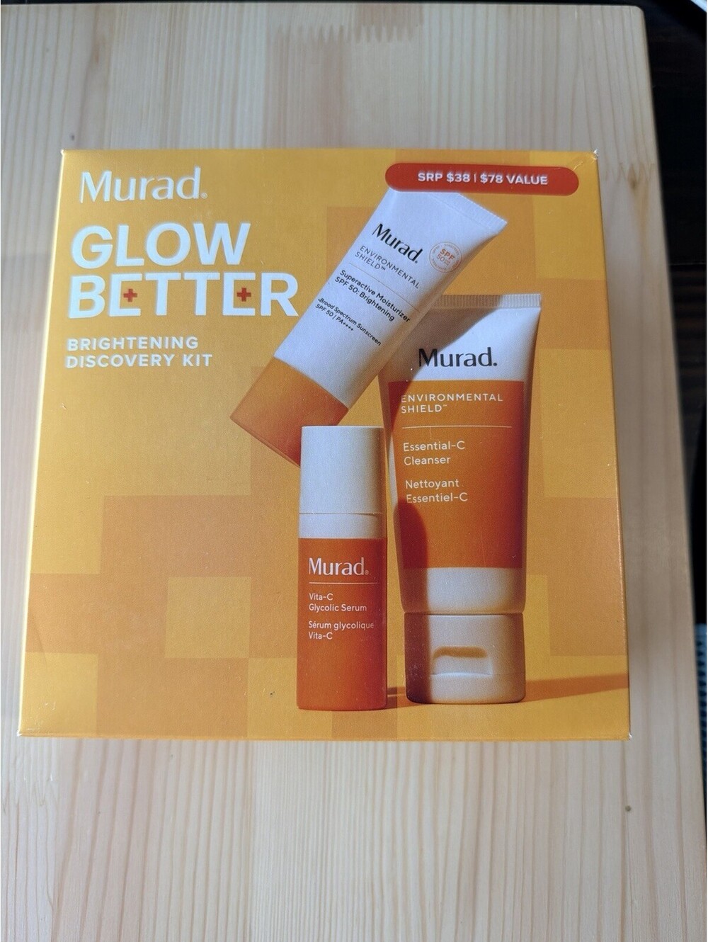Murad Glow Better Brightening Discovery Kit, Skincare Set (3 pieces inside)